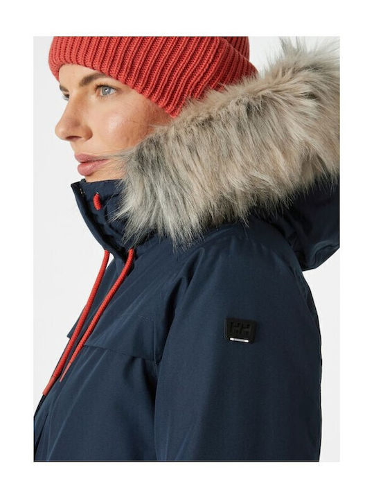 Scurtă Jachetă de femei tip parka Albastru