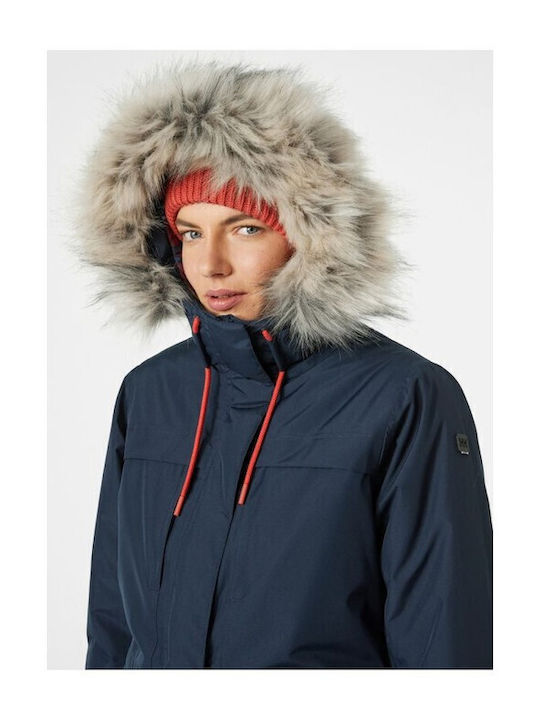 Scurtă Jachetă de femei tip parka Albastru