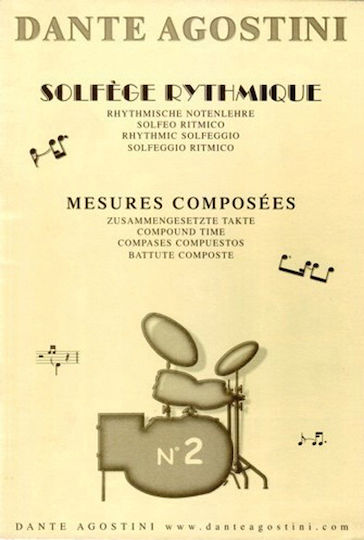 Dante Agostini Solfege Rythmique No.2 Μέθοδος Εκμάθησης για Ντραμς