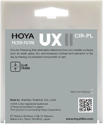 Hoya UX II Filter CPL Diameter 43mm for Camera Lenses