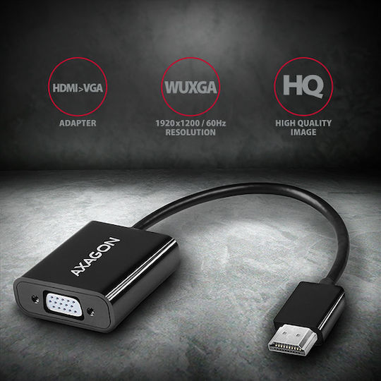 Axagon Μετατροπέας HDMI male σε VGA female 1τμχ RVH-VGAN
