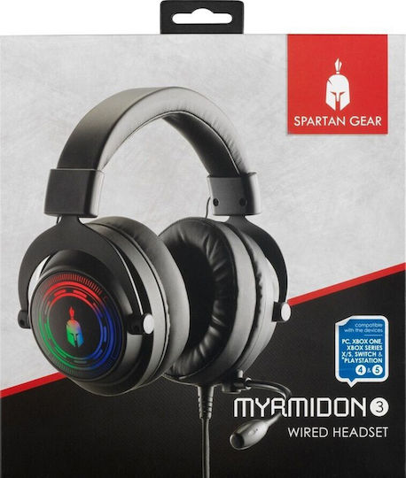 Spartan Gear Myrmidon 3 Over Ear Gaming Headset με σύνδεση 3.5mm for Nintendo Switch / PC / PS4 / PS5 / XBOX