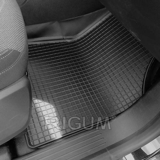Rigum Set of Front and Rear Mats 4pcs for Mercedes-Benz Citan Renault Kangoo Black