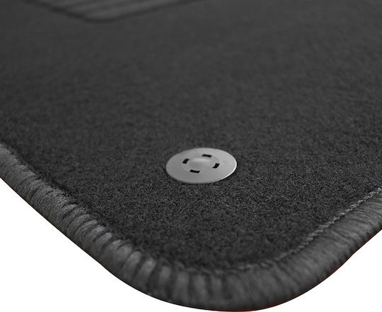 Rigum Set of Front and Rear Mats 4pcs for Fiat Doblo 2010 2022 Black