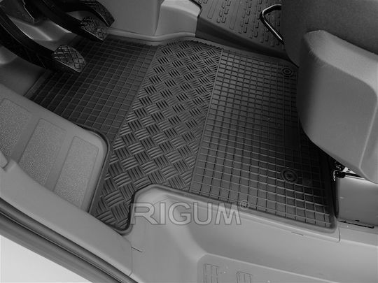 Rigum Предни Постелки 3бр от Маркуч за Volkswagen Ръкоделец 2017+ Черни