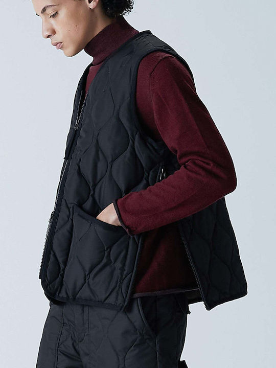 Ärmellos Winter Jacke Schwarz