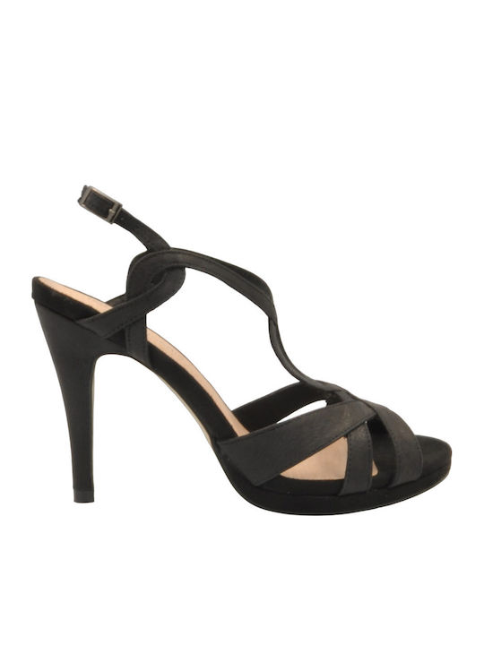 Din piele Sandale Negre