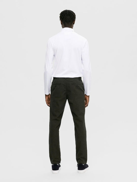 Selected Herrenhose Chino in Slim Passform Khaki