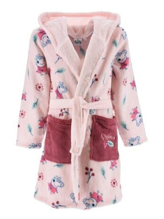 Peppa Pig Παιδική Ρόμπα Χειμωνιάτικη Fleece Ροζ