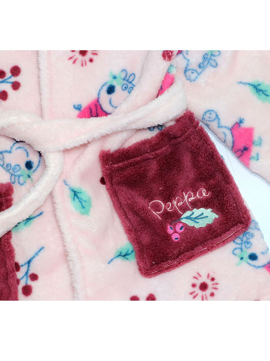 Peppa Pig Παιδική Ρόμπα Χειμωνιάτικη Fleece Ροζ