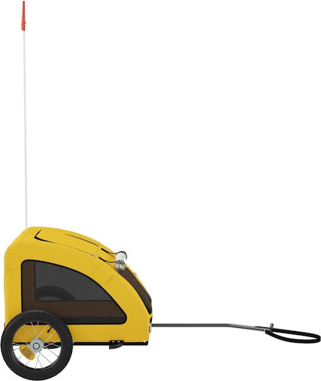 vidaXL Kinderwagen für Hunde bis 30kg Gelb L124xB53xH53cm.