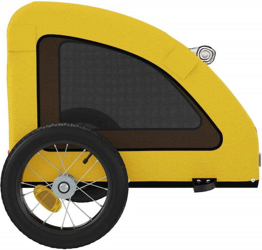 vidaXL Kinderwagen für Hunde bis 30kg Gelb L124xB53xH53cm.