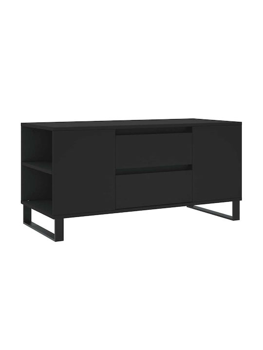 Rectangular Wooden Coffee Table Black L102xW44.5xH50cm