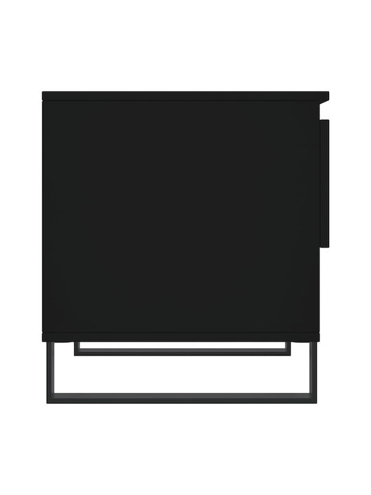 Rectangular Side Table Wooden with Drawers Black 2pcs W50xD46xH50cm