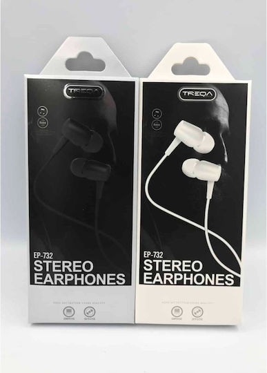 Treqa EP-732 In-ear Handsfree με Βύσμα 3.5mm Λευκό