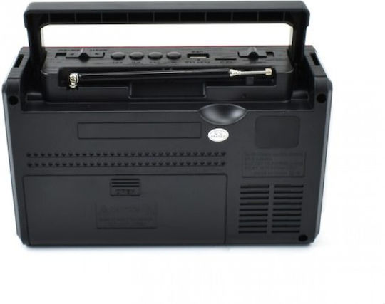 Andowl Q-FM40 Портативен Радиоприемник на Батерии с USB Червен