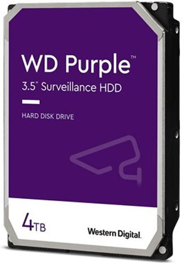 Western Digital Purple 4TB HDD Hard Drive 3.5" SATA III 5400rpm with 256MB Cache for Recorder