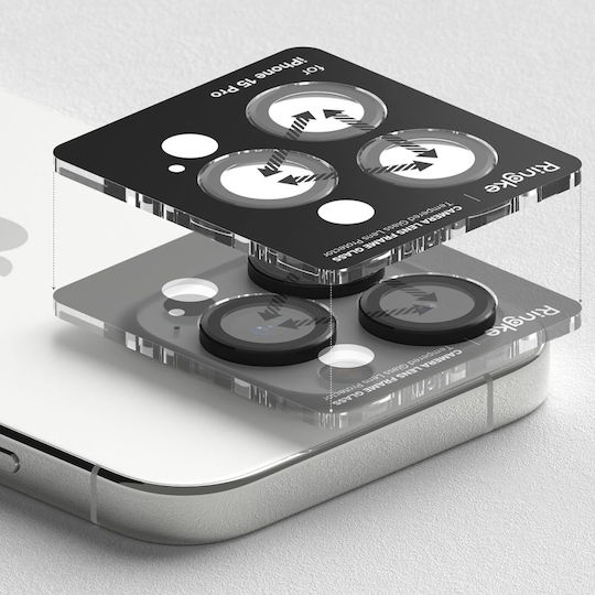 Ringke Frame Protector Camera Protection Tempered Glass Black for the iPhone 15 Pro