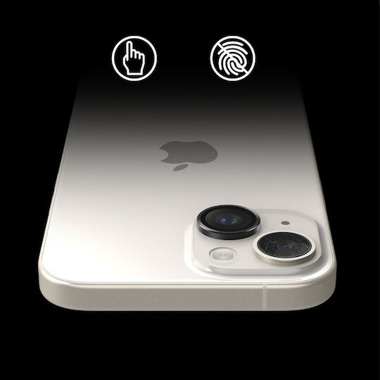 Ringke Frame Protector Kameraschutz Gehärtetes Glas Black für das iPhone 15 / 15 Plus
