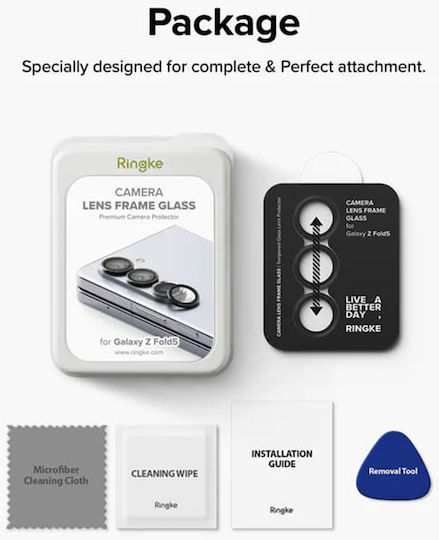 Ringke Προστασία Κάμερας Tempered Glass Μαύρο για το Galaxy Z Fold5