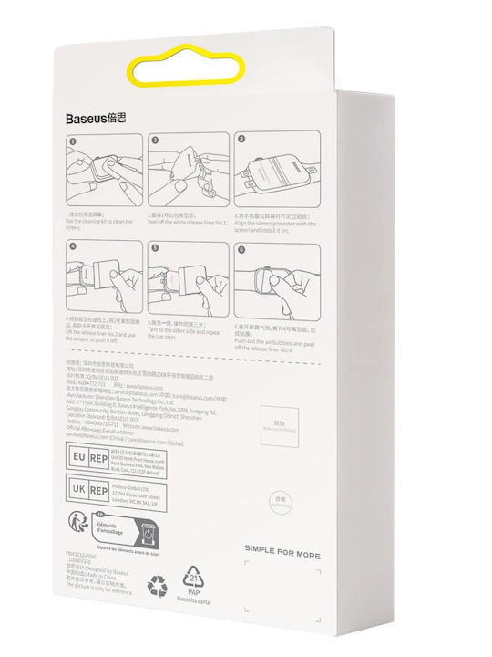 Baseus Nanocrystal Displayschutzfolie für das Apple Watch 44mm 2Stück P6001510B201-01