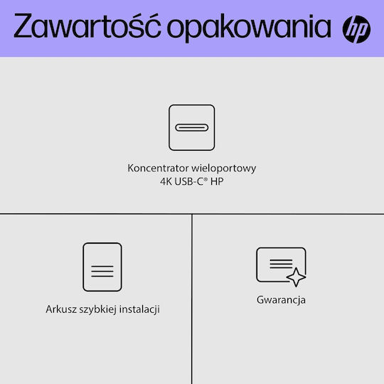 HP USB-Hub mit 4 Anschlüssen USB 3.2 mit USB-C Verbindung