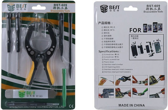 Best BST-609 Set de instrumente pentru Service-ul de Telefonie Mobilă 8buc BST-609