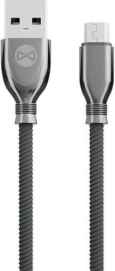Forever Braided USB 2.0 to micro USB Cable Tornado Black 1m