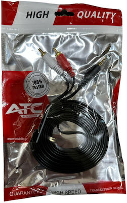 ATC 3.5mm male - RCA male Cable Black 1.5m (02.008.0025)