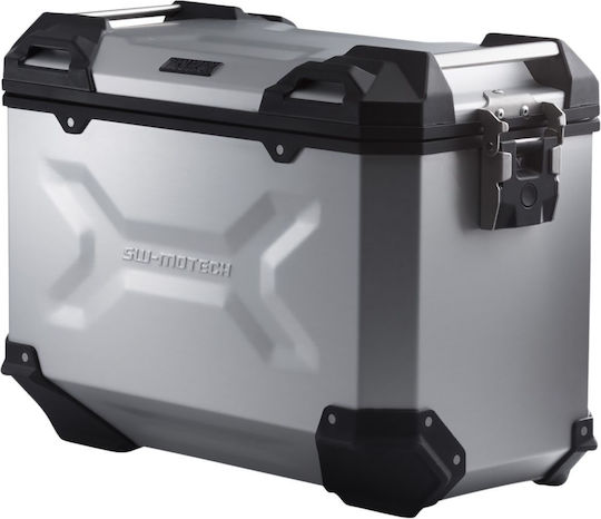 SW-Motech Aluminium Motorcycle Hard Side Case Right TRAX ADV 45 37lt in Silver Colour
