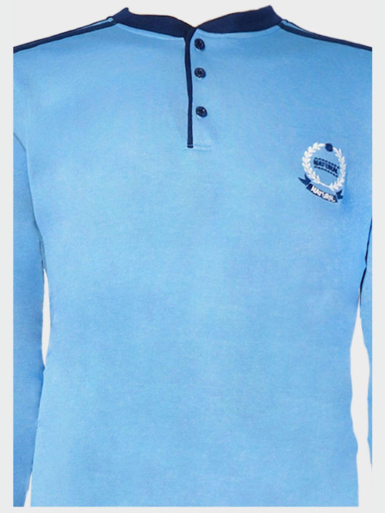 G Secret Men's Winter Pajamas Set Light Blue