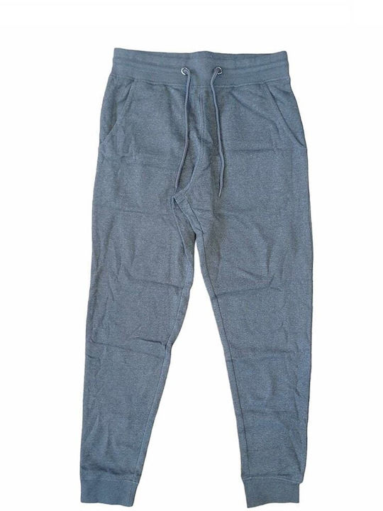 Cotton Point Men's Fleece Sweatpants with Rubber Gray