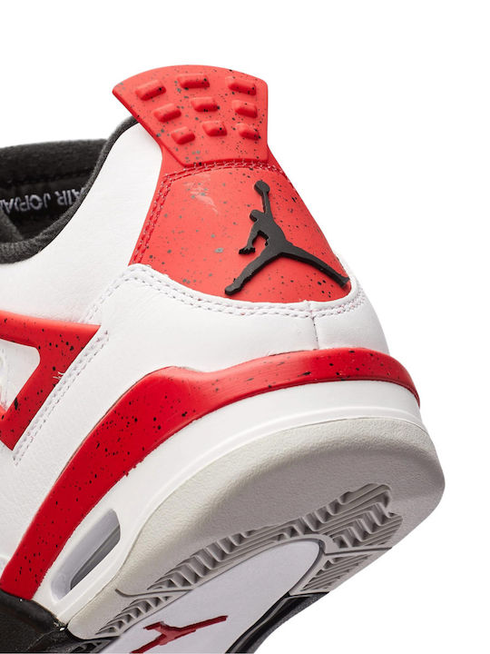 Air  4 Retro Boots White / Fire Red / Black / Neutral Grey