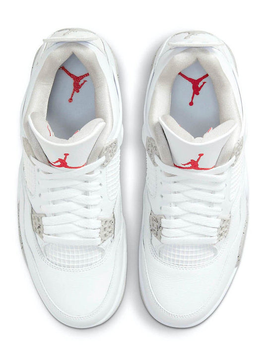 Air  4 Retro Мъжки Ботуши White / Tech Grey / Black / Fire Red
