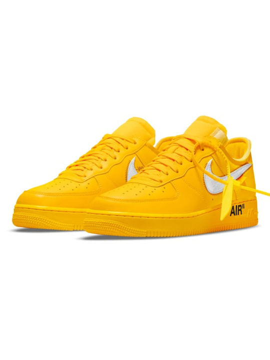 Nike Air Force 1 Low Off-White Ανδρικά Sneakers University Gold / Black / Metallic Silver