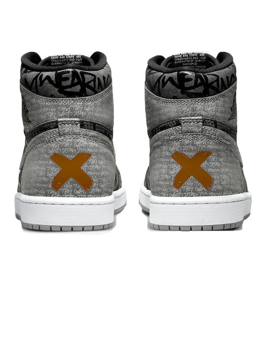 Air  1 Retro High OG Boots Black / White / Particle Grey