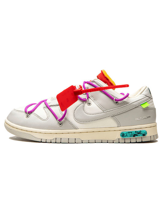 Nike Dunk Low Off-White Lot 45 Ανδρικά Sneakers Sail / Neutral Grey / Magenta