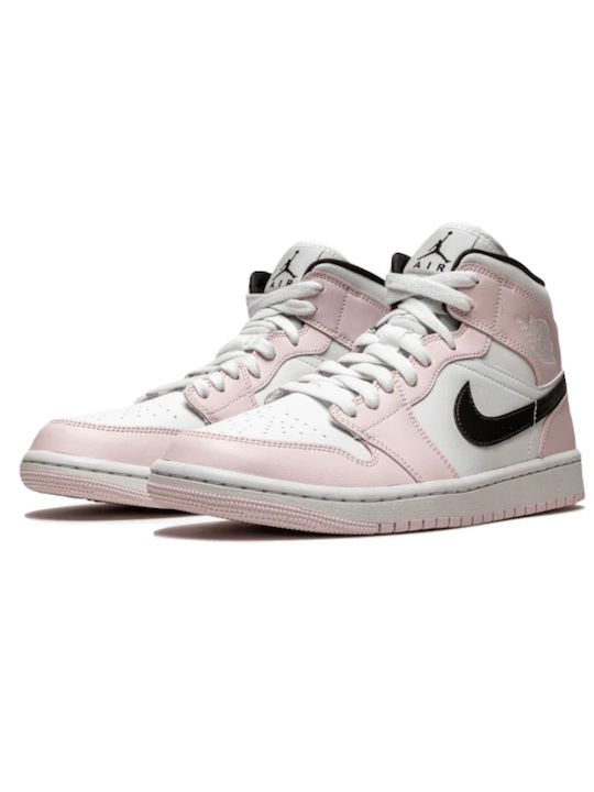 Jordan Air Jordan 1 Mid Γυναικεία Μποτάκια Barely Pink / White / Black