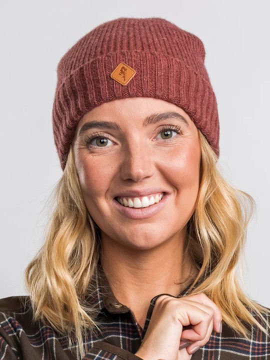 Pinewood Beanie Unisex Fleece Σκούφος Πλεκτός σε Ροζ χρώμα