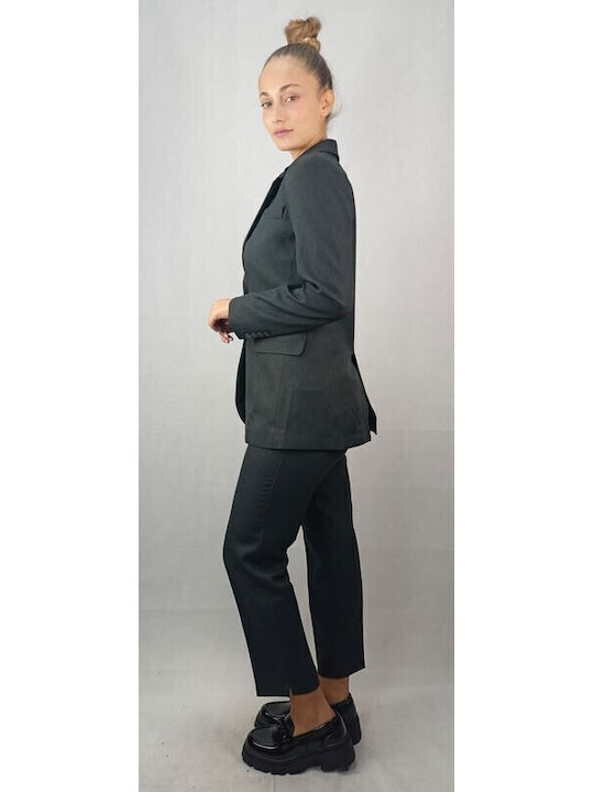 Passager Blazer pentru femei Sacou Gri