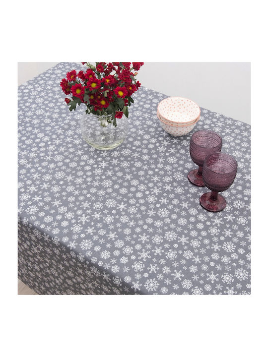 Dimeco Christmas Tablecloth Gray L300xW140cm 1pcs