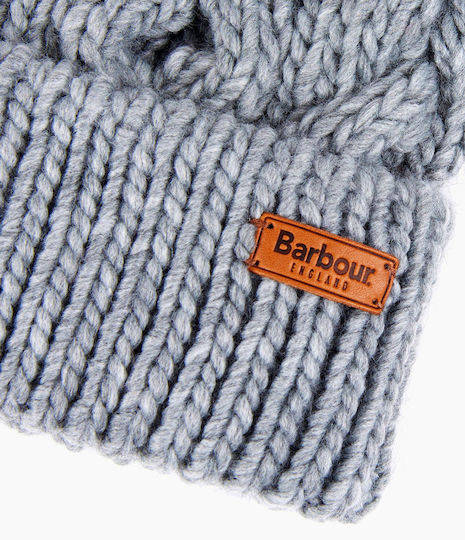 Penshaw Pom Pom Beanie Unisex Beanie Gestrickt in Gray Farbe