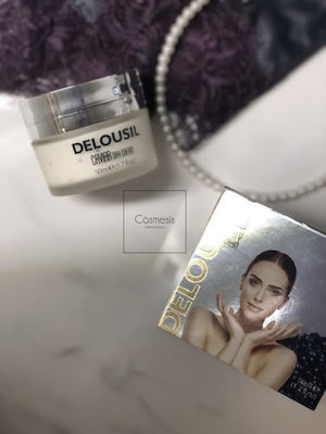 Delousil Feuchtigkeitsspendend & Anti-Aging Creme Gesicht Tag mit Hyaluronsäure & Kaviar 50ml