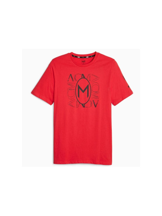 Puma Men's Short Sleeve T-shirt Red