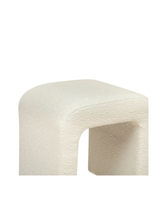 Σκαμπό Σαλονιού Επενδυμένο με Ύφασμα Sevi White 41x35.5x43εκ.