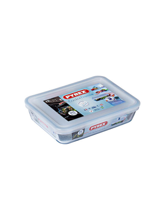 Pyrex Glass Lunch Box Cook Transparent 22.5x17.5см 1бр