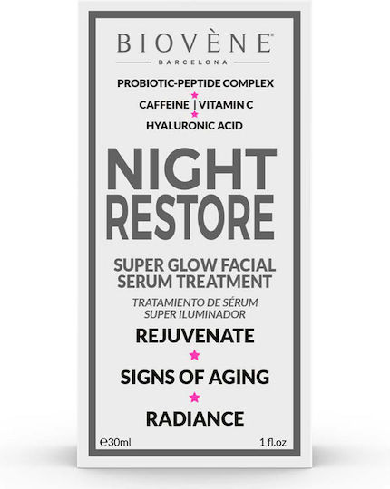 Biovene Night Restore Anti-aging Serum Face with Hyaluronic Acid & Collagen 30ml