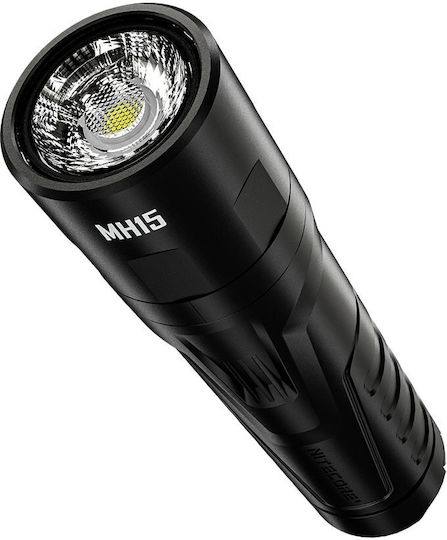 NiteCore Rechargeable Flashlight LED IP68 with Maximum Brightness 2000lm MH15 Black