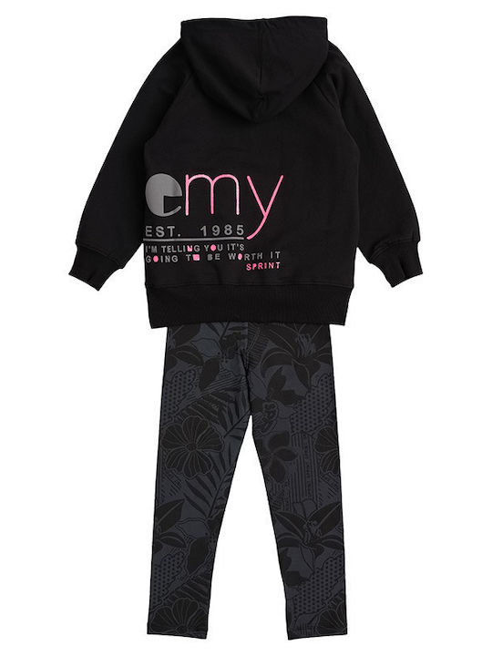 Sprint Kids Set with Leggings Winter 2pcs Black