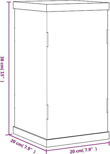 vidaXL Product Display Stand W20xD20xH38cm